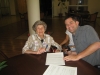 Kory Bardash with 105 year old Miriam Pollack. The world’s oldest American living abroad registering to vote.